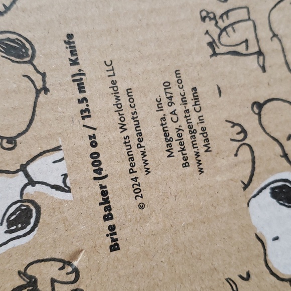 Rae Dunn Fall themed Peanuts Harvest Brie Baker and Cheese Knife set NWT - Picture 5 of 5